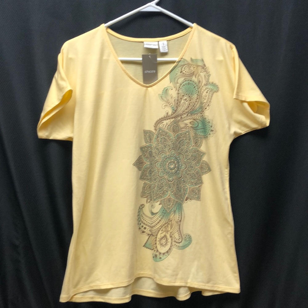 Adorable Chico’s Yellow “T”